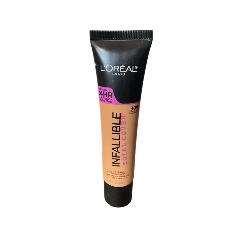L'Oréal Infallible Total Cover Foundation 309 Caramel Beige 24hr Full Coverage